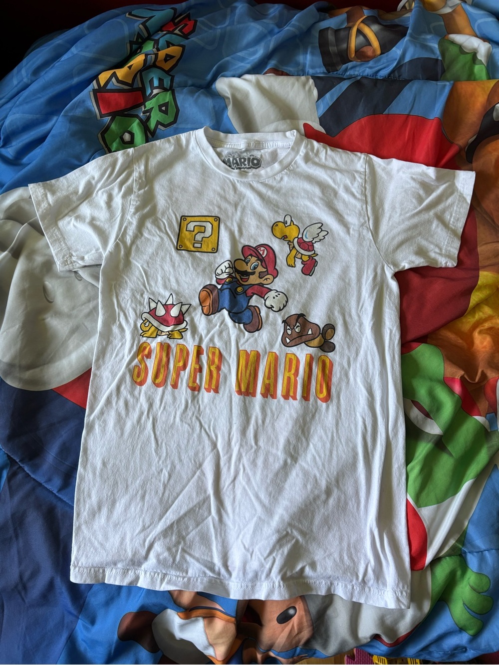 Nintendo White Super Mario Graphic Tee